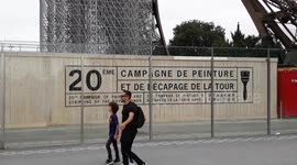 New reopening of the Eiffel Tower due to covid19 restrictions.. 16jul2021.(In the mean it is the 20th campaign of its repainting