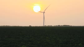 Saharan Dust Plume over a wind farm and cotton field near Corpus Christi, Texas USA