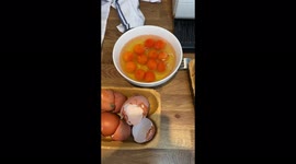 One in a quintillion chance? Man films himself cracking SIX double-yolk eggs