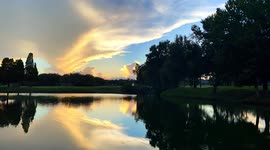 Colourful clouds as storm approaches Florida