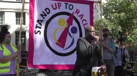Anti-racism 'Take The Knee' protest takes place outside Downing Street