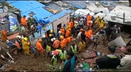 At least 25 die in Mumbai landslide induced by heavy rains, several believed trapped