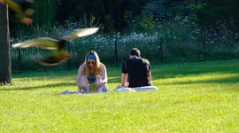 Londoners enjoy sun in St James's Park on the hottest day of 2021 so far