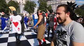 July Heatwave Human Chess Pieces Bake In The Heat
