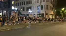 People being to line up to enter Heaven just an hour before freedom day