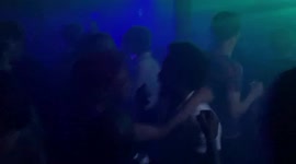 Two friends hug on the dance floor of Egg nightclub, London, moments after ‘freedom day’ - one minute past midnight 18 July 2021 - when covid restrictions in the UK were almost entirely lifted