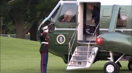 President of the United States Joe Biden and First Lady of the United States Jill Biden arrive on the South Lawn of The White House in Washington, D.C. on July 18, 2021
