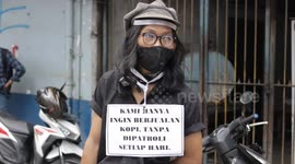 coffee seller action in Medan the impact of the Imposition of Restrictions on Community Activities