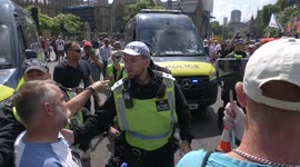 ‘Freedom Day’ protesters clash with police in London
