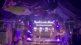 Party goers celebrate the re-opening of popular London nightclub on ‘Freedom day’