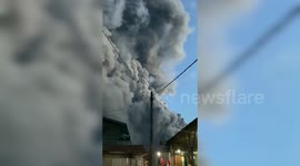 Indonesia’s Mount Sinabung volcano erupts bringing large clouds of ash
