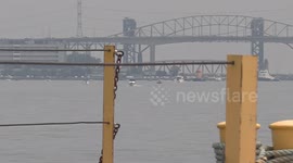 Theodore the tugboat arrives in Hamilton Ontario and greeted by thousands of people after sailing from Halifax Nova Scotia