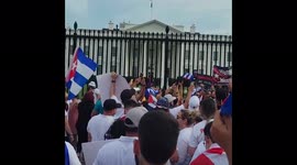 Florida protesters gather outside White House to support Cubans