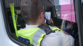 UK police officer BUSTED playing phone game while apparently on duty at Wembley Stadium