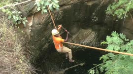 Highly venomous common krait snake  was rescued from an abandoned well in South India