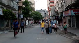 Muslims in Gaza Strip perform the Eid al-Adha prayer