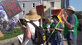 Campaigners take on Bristol airport expansion appeal at Weston-super-Mare Town Hall UK
