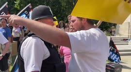 Police intervene after Labour MP Dawn Butler 'harassed' by anti-vax protester outside Houses of Parliament