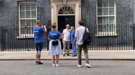 Former Labour leader Jeremy Corbyn lends support to NHS protesters at Downing Street
