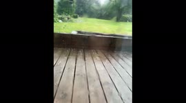 Hail stones and thunderstorms hit South East England. Filmed in Orpington