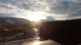 Beautiful Mountain Sunset Timelapse In Utah