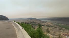 Canada's fast Growing wildfire between Oliver And Osoyoos In British Columbia
