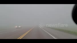 Canada wildfire creates apocalyptic-like scene with thick layers of smoke impairing drivers