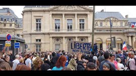 Anti-vaccination, health pass demonstration in Paris, France