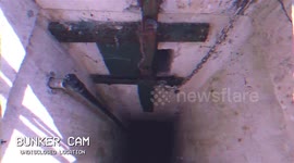 Explorer shares the moment he discovers a 1950s Cold War Bunker hiding 'in plain sight' in the Welsh countryside after climbing 14ft down a concrete hatch