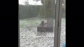 UK: Golf Ball-Sized Hail Pummels Kibworth, Leicestershire