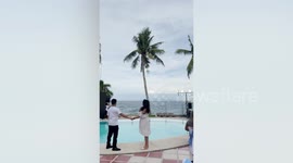 Couple pulls off amazing gender reveal party using helicopter fly-past