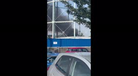 UK: Fire Breaks Out At Gas Holder In Mitcham, South London