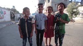 Kids celebrate Eid al-Adha in Gaza