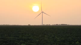 Saharan Dust at sunset over a cotton field near Corpus Christi, Texas, USA