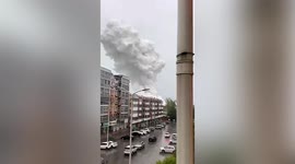 Huge mushroom cloud erupts into sky after factory explosion in central China