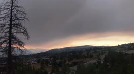 Canada: Thick Smoke Over Kamloops Sky Due To Wildfire