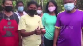 Couple delighted after finding rare orange melo pearl in their seafood