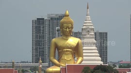Thai temple says construction of giant Buddha statue visible across Bangkok nearly complete