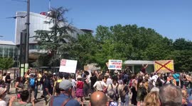 Demonstration against the Pass Sanitaire in Strasbourg, France