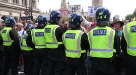 Violence on Whitehall as 'freedom day' anti lockdown protestors clash with police in London
