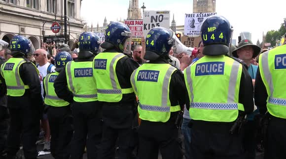 Violence on Whitehall as 'freedom day' anti lockdown protestors clash with police in London