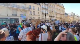 France: New Protest Held In Paris Against COVID-19 Health Pass 3