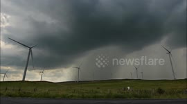 Rare 'rain bomb' microburst captured in Northern Ireland
