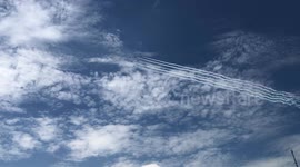Tokyo Olympics 2020 Blue Impulse AirShow over Tokyo Skies before Opening Ceremony #2