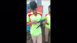 Boy called an emergency helpline to save a crow in South India