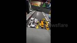 This guy's intense treadmill car races are gaining millions of views on social media
