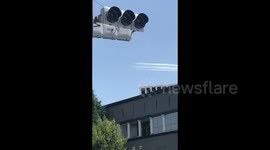 Tokyo 2020: demonstration flight of Blue Impulse in Tokyo, Japan