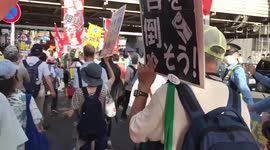 Protesters march through Tokyo demanding Olympic Games to be cancelled