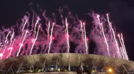 Japan: Crowd Enjoys Olympic Opening Ceremony Fireworks Outside Venue 2