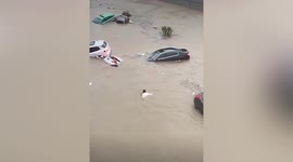 Retired soldier saves people trapped in deep floodwater in central China